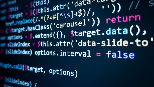 code on screen