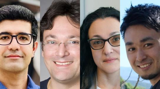 Headshots of four faculty